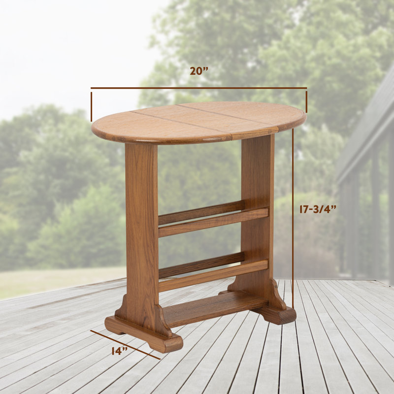 Table d'appoint en teck de qualité supérieure, 17,75 po