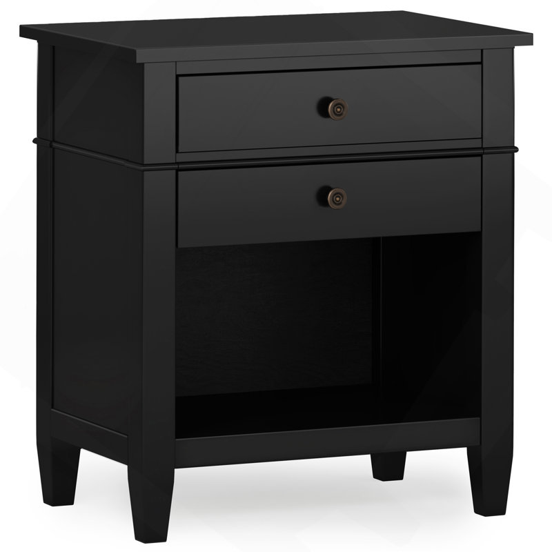 Carlton - Table de chevet - Noir, Noir