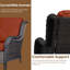 Ensemble de conversation d'extérieur en osier pour 2 personnes avec table à thé et chaises d'appoint (base brun foncé + coussin rouge)-1890637148-1890821577