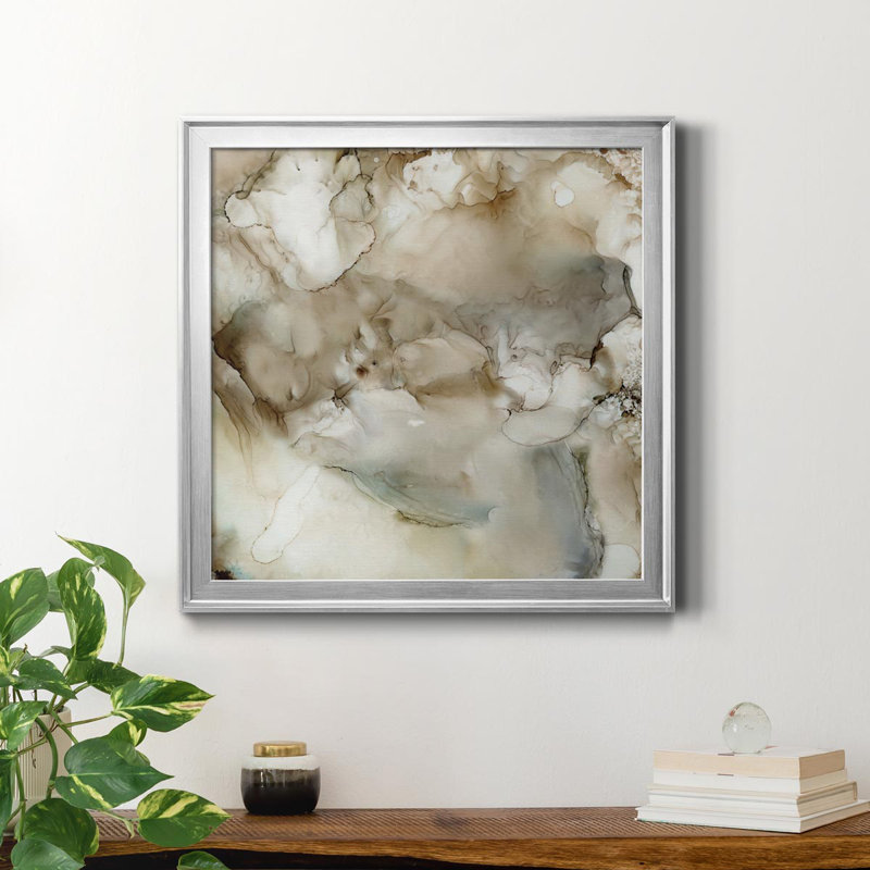 " Stonewashed III " Painting Print, 26.5" H x 26.5" W x 1.5" D, Silver