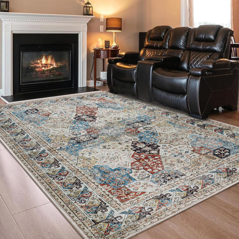 Arrionna Vintage Look Shag Area Rug, Rectangle 60 x 110 cm