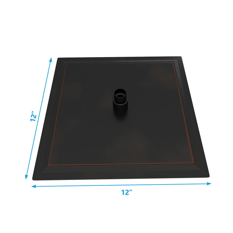 Rain Fixed Shower Head  (12 Inch Square), Oil Rubbed Bronze