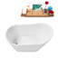 Baignoire autoportante 51 po avec drain interne Streamline-101413116
