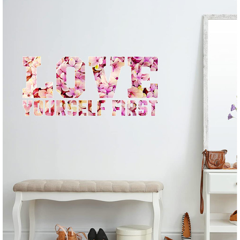Text & Numbers Non-Wall Damaging Wall Decal, 20" H x 44" W