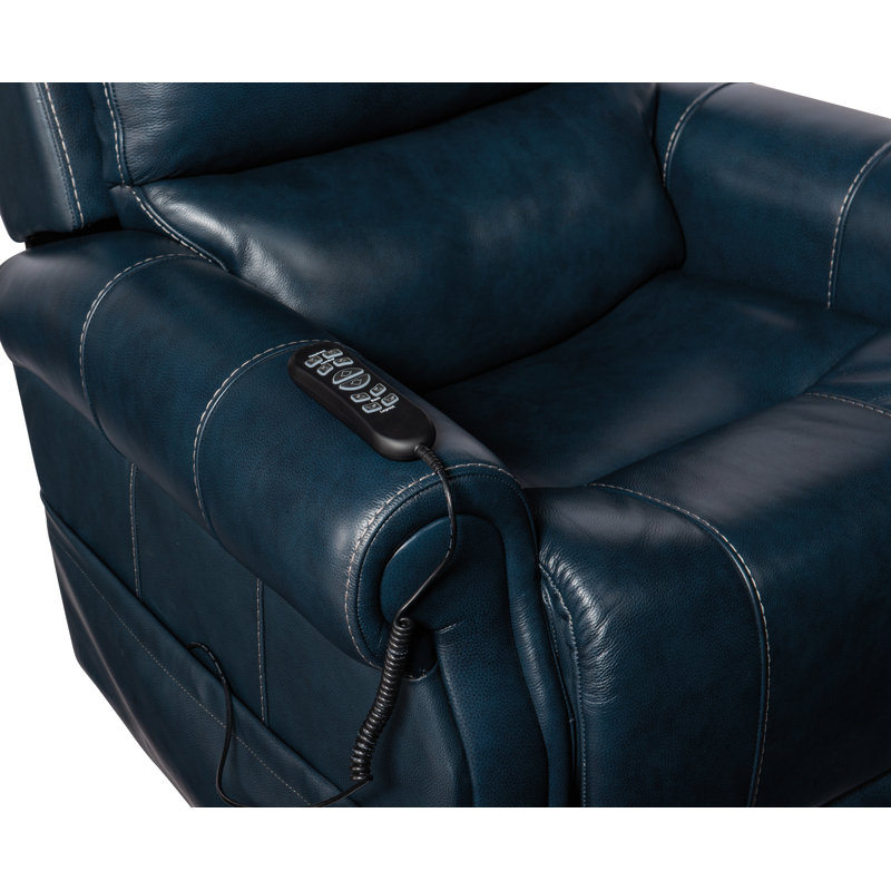 RC Recliner, Blue Genuine Leather
