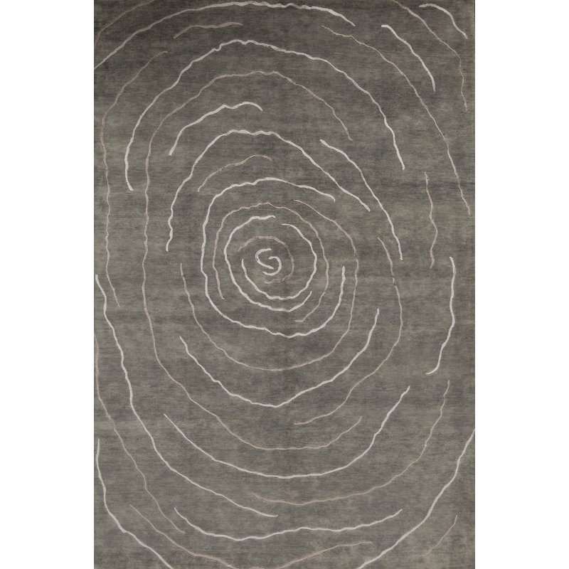 Himalayan Abstract Area Rug in Gray