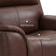 Causeuse inclinable électrique double largeur en cuir véritable avec gravité zéro, appui-tête électrique et soutien lombaire-449647524