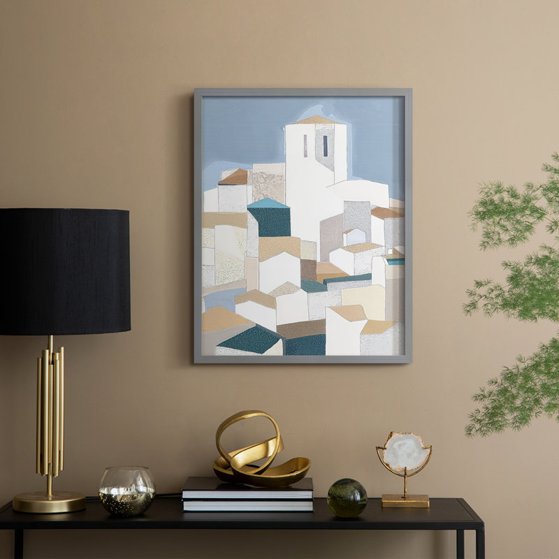 «Abstract XXXI», reproduction encadrée - prête à être accrochée - fabriquée aux États-Unis, H 10 po x l 8 po, Gris