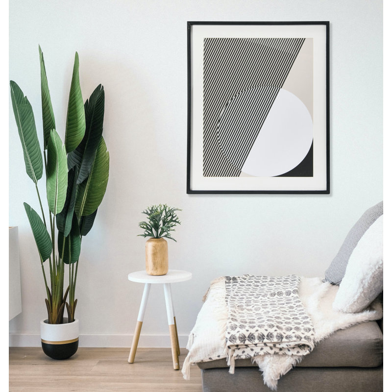 Abstract Deco Print with Wood Frame