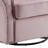 Pink Fabric Glider Chair With Swivel