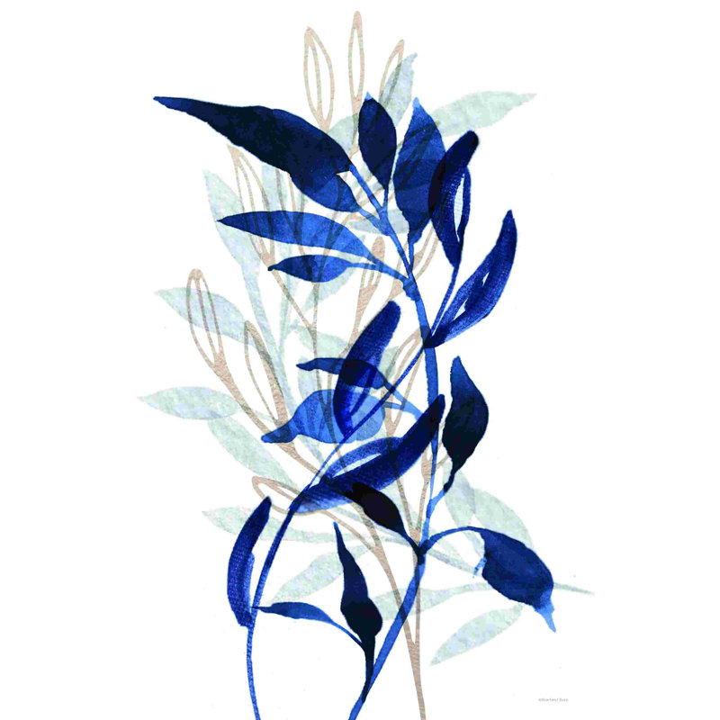 Botanical Blues II, H 18 po x l 12 po