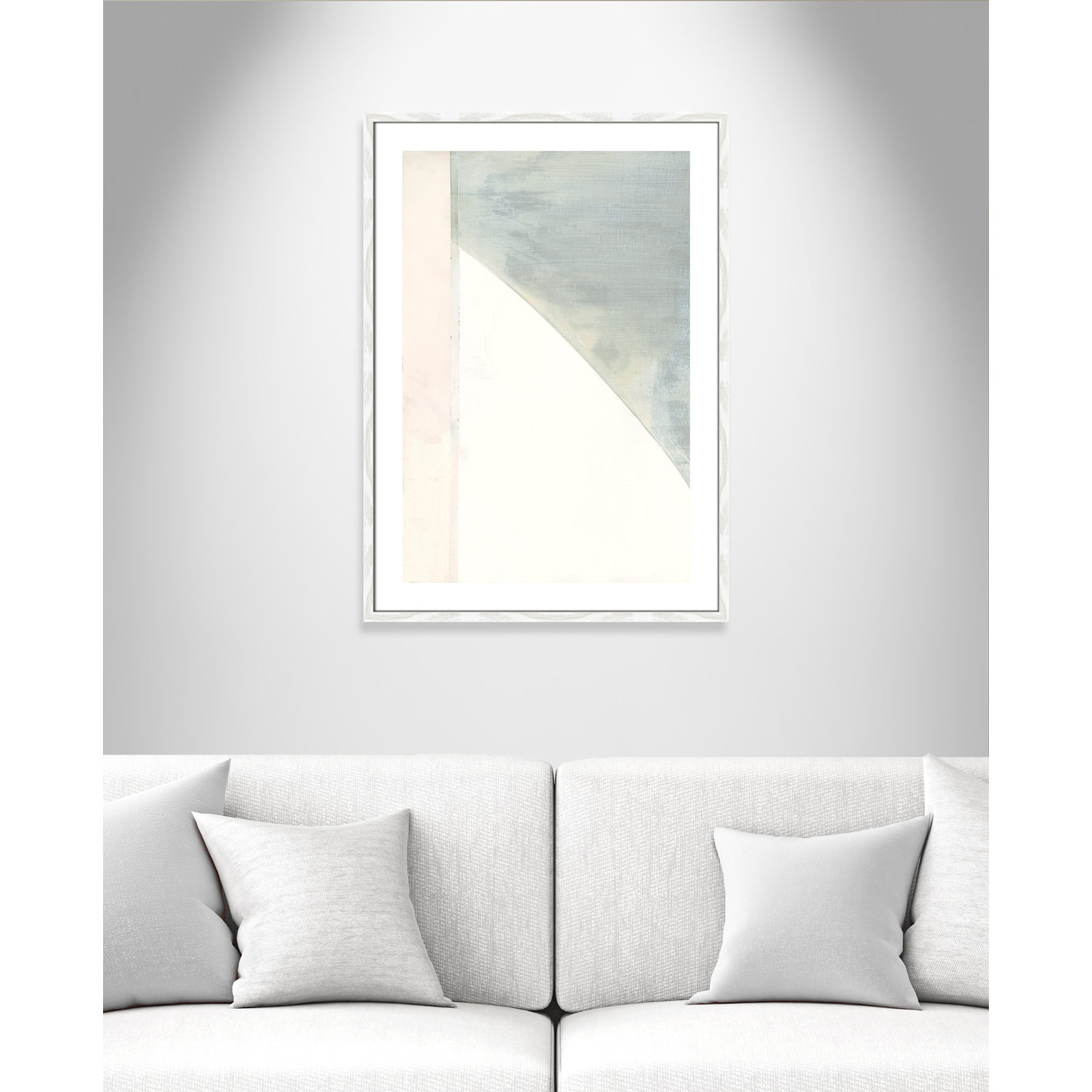Alexandria "In Neutral I" Painting by Cartissi, 35.5" H x 25.5" W x 0.75" D, White Wood Framed Paper