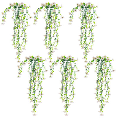 30In. UV Resistant Artificial Daisy Hanging Plant (Indoor/Outdoor) - Set Of 6