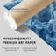 Abstrait, art abstrait en marbre bleu, géode de cristal, art moderne-527570170