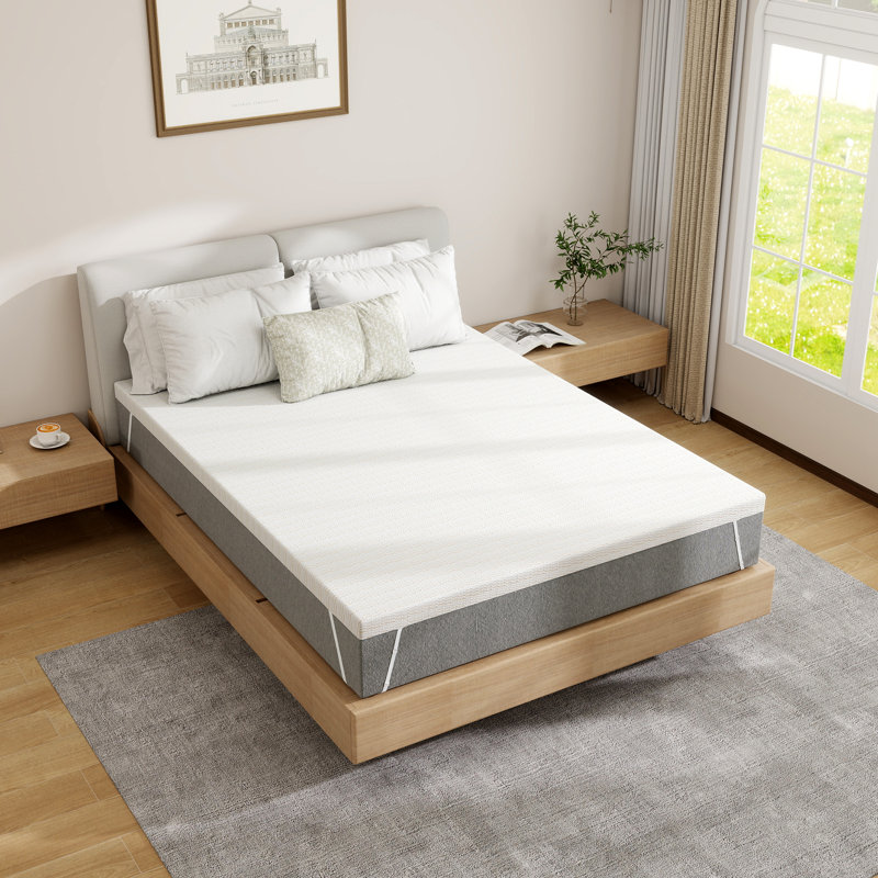 3" Firm Single-Layer Foam Thin Mattress With Adjustable Anti-Slip Straps, Zip-Off Washable Cover, Certipur-US Certified
