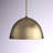 Arvilla 1-Light Dimmable Brass Shaded Pendant