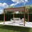 Florence 11 ft. W x 11 ft. D Wood Grain Aluminum Pergola in Canadian Cedar with Convertible Canopy-1375329022