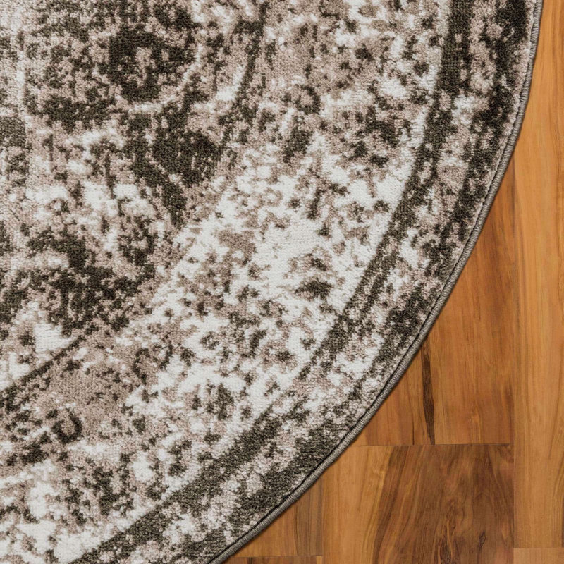 Oneita Ikat Indoor Rug, Round 4'