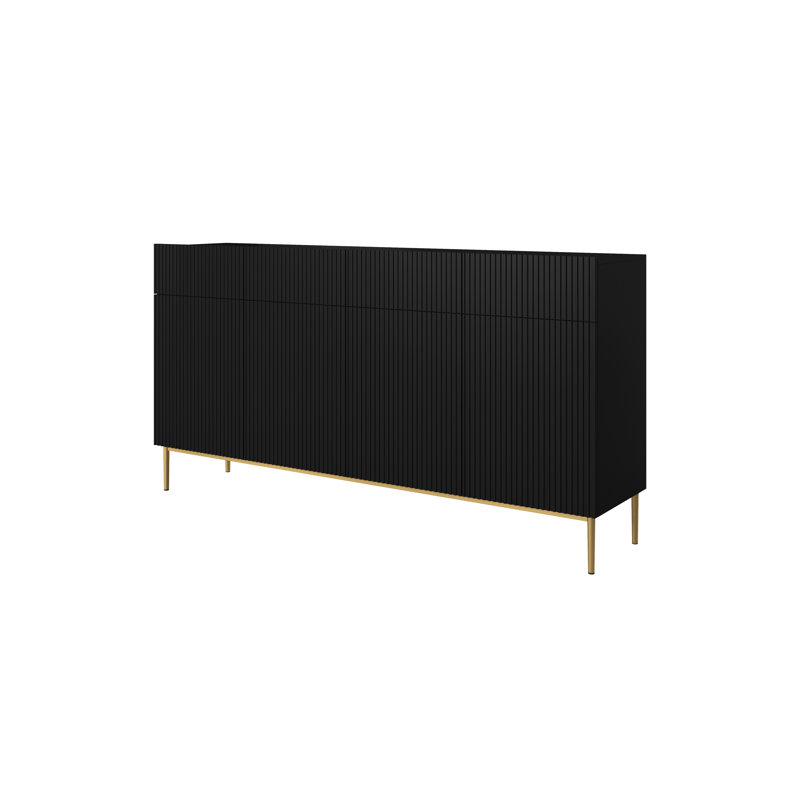Albhie 200cm Sideboard, Black/Gold