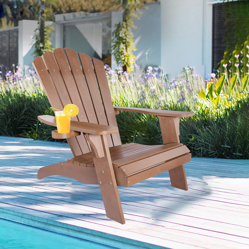 Sodus Outdoor Adirondack Chair, Brown
