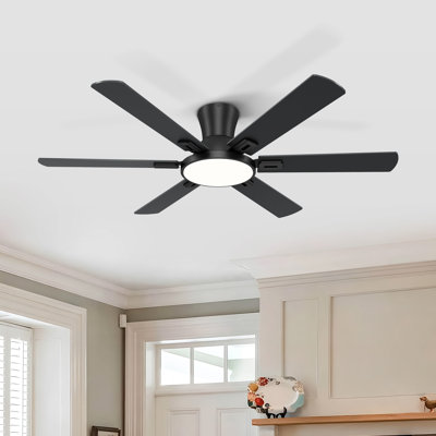 Ventilateur de plafond encastré noir mat Trerise