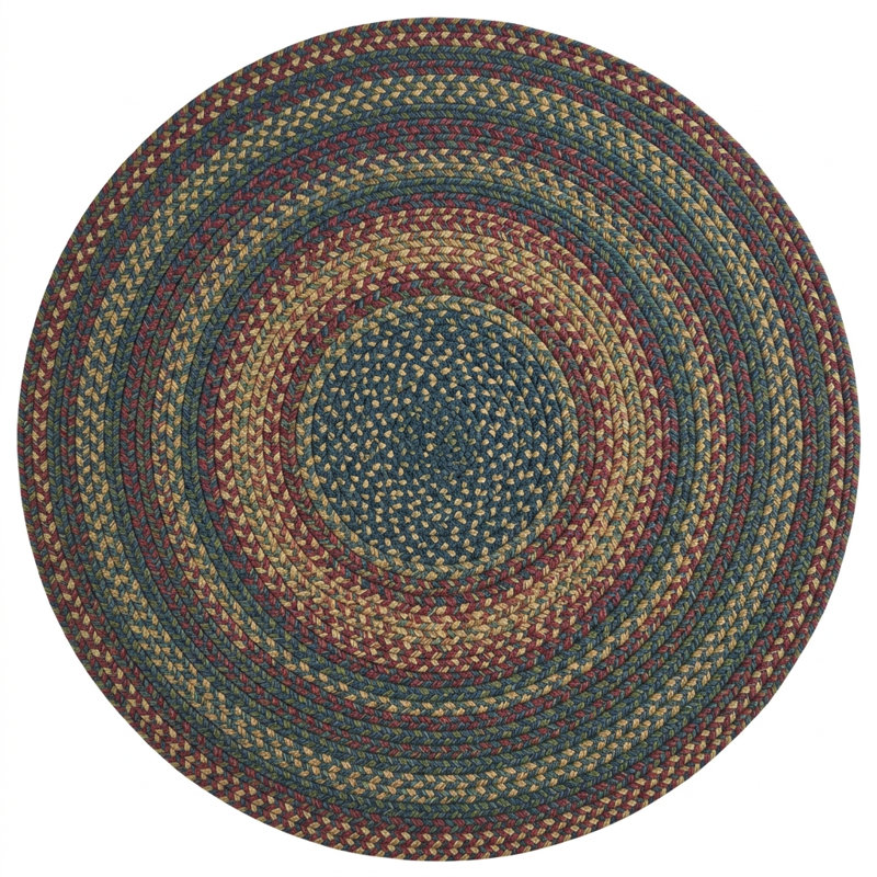 Tapis d'intérieur réversible et multicolore en nylon tressé, polyester et laine Walnut Cove