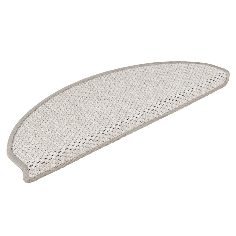 Shellson Non-Slip Stair Tread, Platina, Semi-Circle 21cm x 65cm