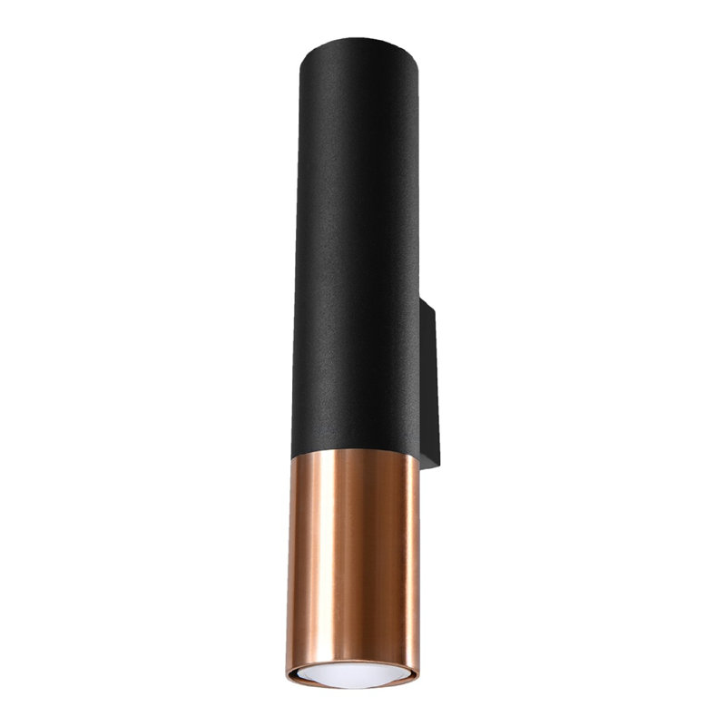 Alira Flush Mounted Sconce, Black/Copper