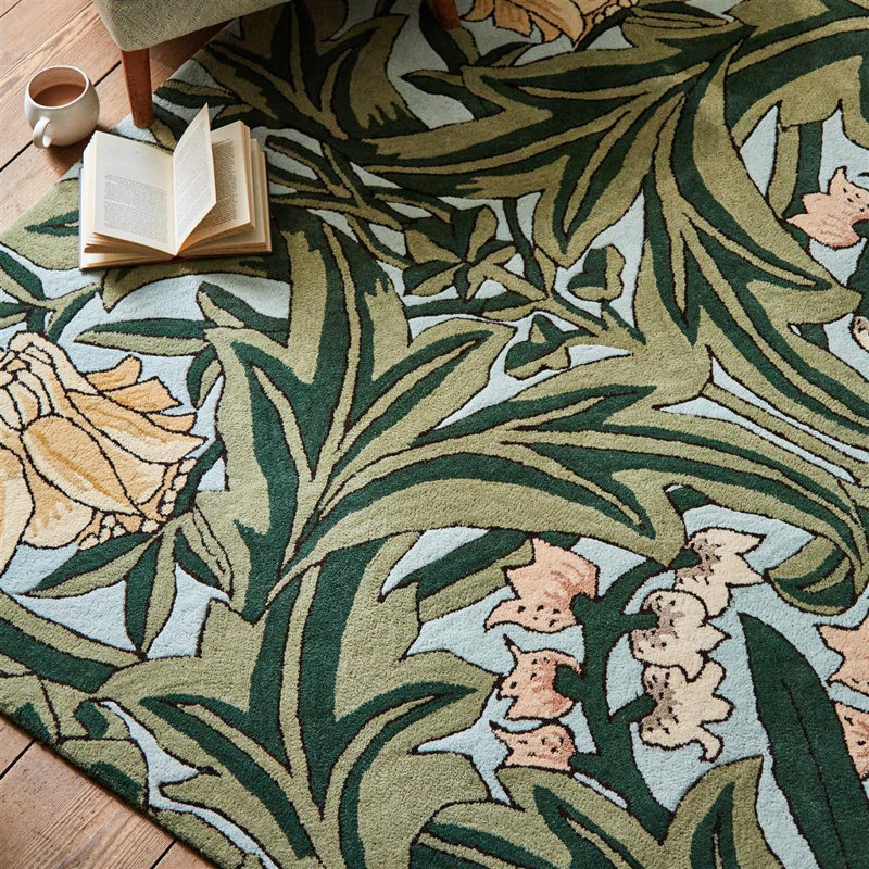 Hand Tufted Wool Floral Area Rug, Rectange 8'2" x 11'6"