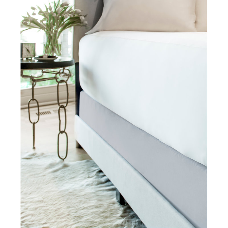 Wrap Around Box Spring Cover, King, Pearl Blue