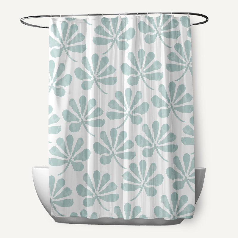 Rideau de douche simple Miki, Aigue-marine