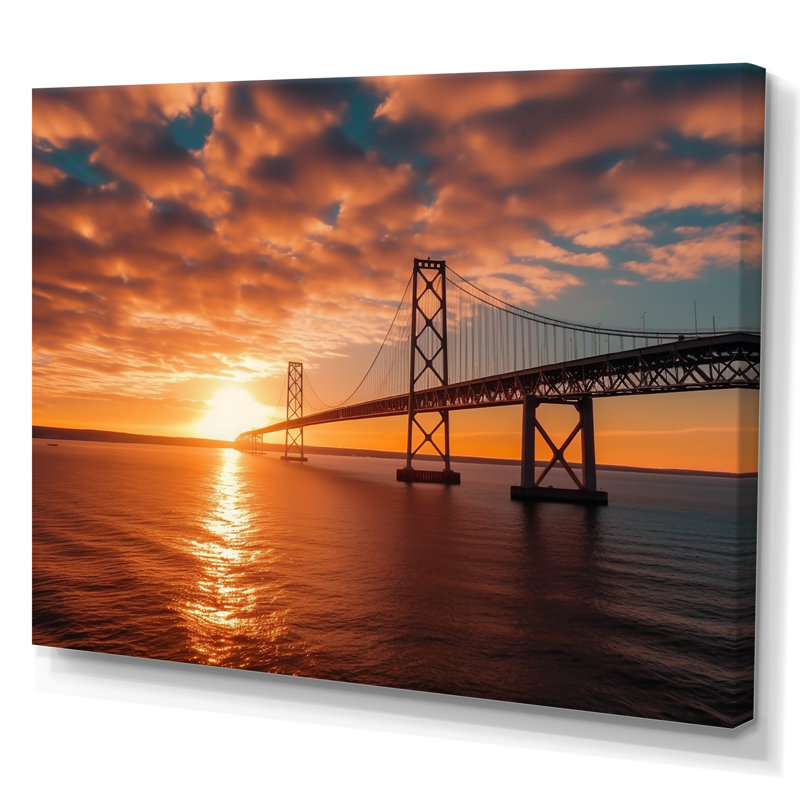 «Virginia Landmark At Sunset», reproduction sur toile, H 30 po x l 40 po x P 1,5 po, Toile tendue