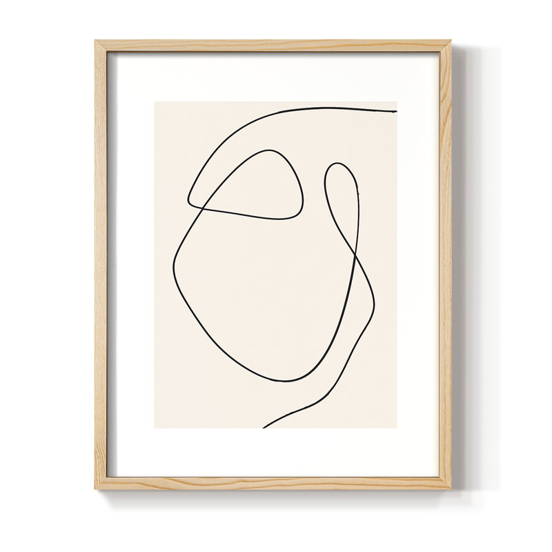 Matisse CC XXVI, reproduction d'art encadrée - bois massif, Naturel, H 11 po x l 9 po