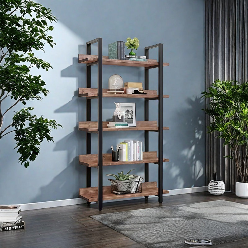 A versatile and fashionable bookcase, (5 Shelves) 71.6"H x 39.3"W x 11.8"D