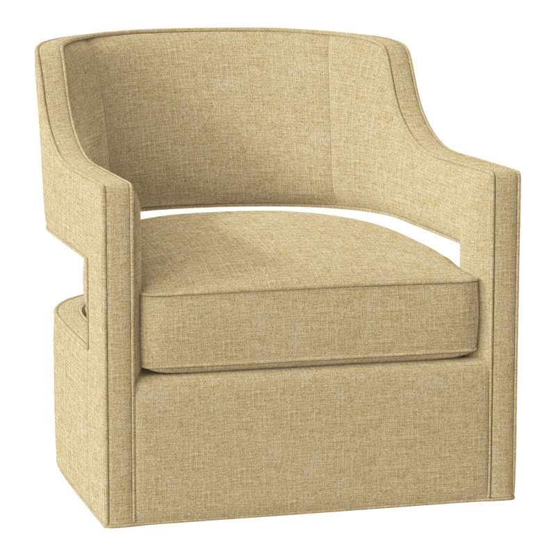 Fauteuil pivotant l 29,5 po Phoebe, Polyester paille 3162