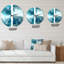 Océan bleu aquatique abstrait impression I - horloge murale moderne-60187243