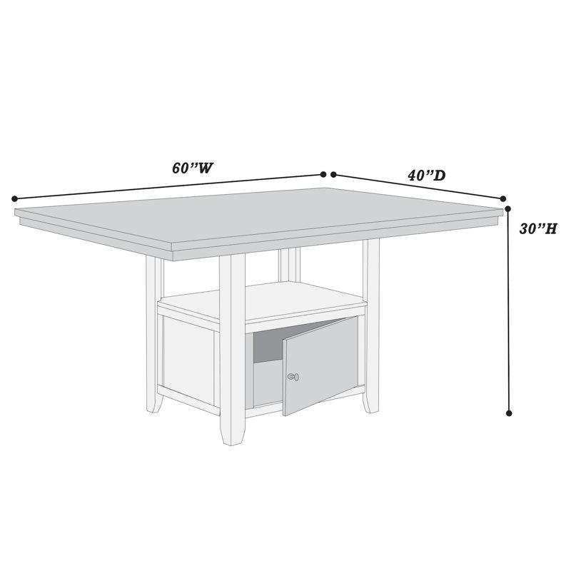 Faux Marble Top Dining Table, Counter (36" Height)