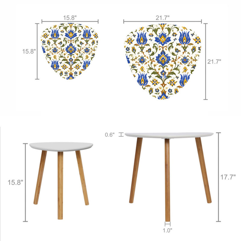 Ensemble de 2 tables basses gigognes Triangle