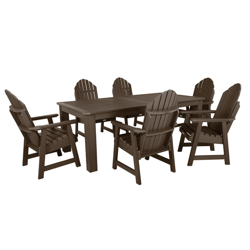 Ensemble repas pour 6 personnes Macias, Gland de chêne vieilli, 30'' H x 42'' W x 72" L