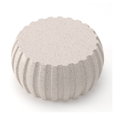 Modern Waterproof MgO Cement Coffee Table for Indoor and Outdoor Use - White, 35.43" Square