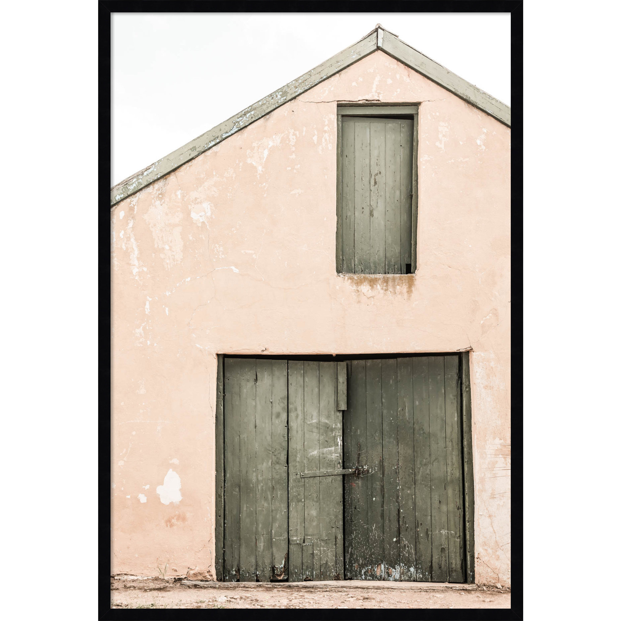 Karoo Farm House by Shot by Clint Wood Framed Wall Art Print, Black, 41" H x 28" W