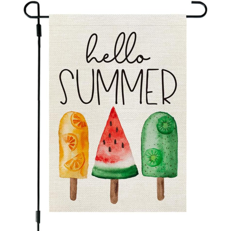 Drapeau de jardin Hello Summer