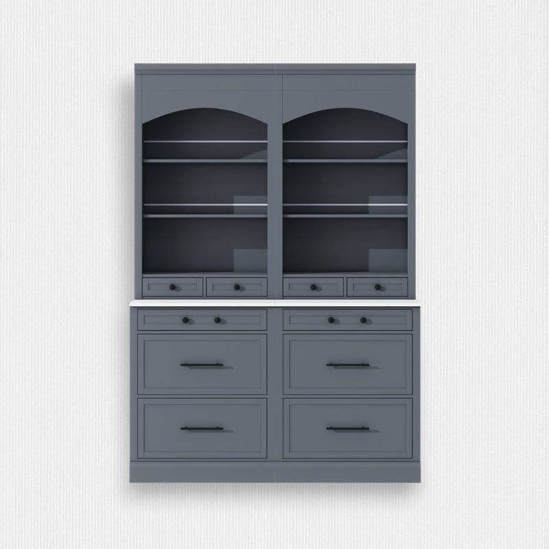 Garde-manger 83,8 po avec rangement solide (ensemble de 2), Noir, noir, noir, noir, Gris