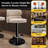 Italian-Inspired Modern Luxury Adjustable Height Swivel Leather Counter & Bar Stool with Stainless Steel Pedestal Base (Set of 1)-215660685-256346132