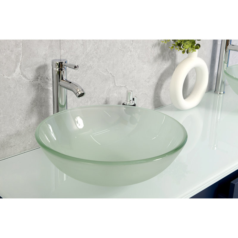 Wall-mounted Double Bathroom Vanity Set, Blue