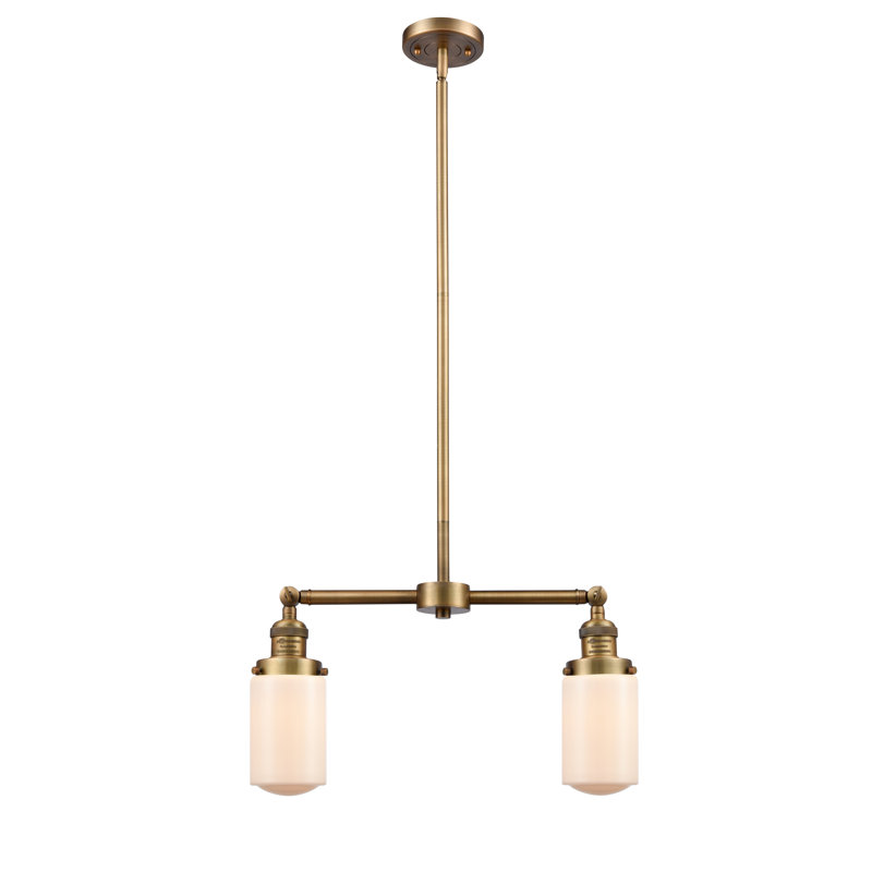 Saroyan 2 - Light Kitchen Island Pendant, Matte White, Brushed Brass