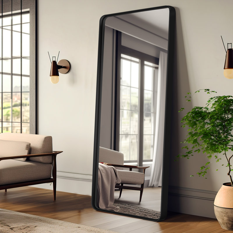 Miroir pleine grandeur Anduena, Noir, 64 po x 21 po
