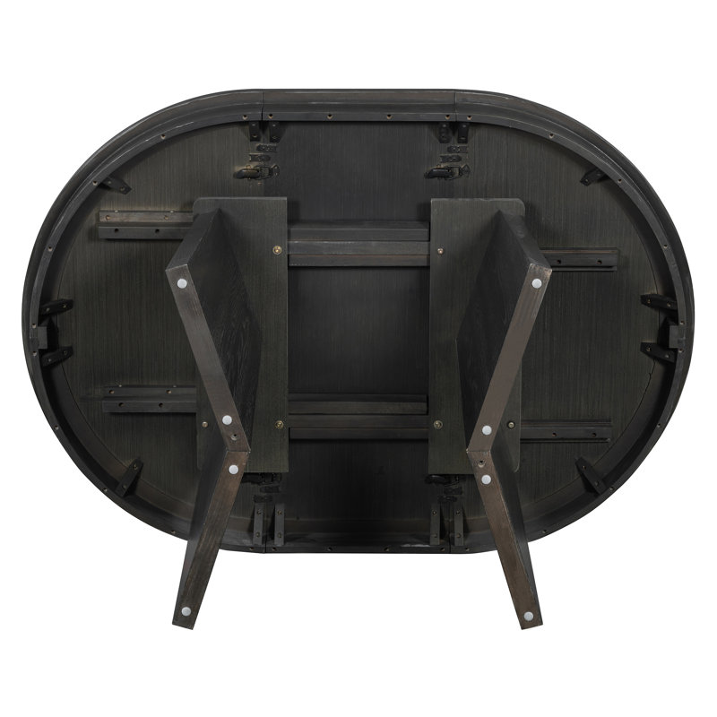 Ensemble de salle à manger 5 pièces, 1 table extensible avec une rallonge de 16 pouces, Espresso, Espresso / beige