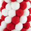 Candy Cane Pom Pom Christmas Tree Table Decoration