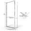 Porte de douche à cadre pivotant l 37 po x H 67 po Sopora-14170697-14170700